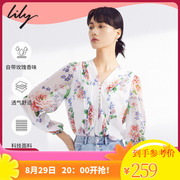 lily2021夏玫瑰香味法式衬衫
