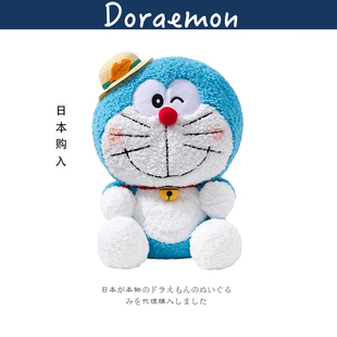 日本正版doraemon多啦a梦背书包机器猫大号蓝胖子毛绒公仔玩偶