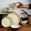 欧式复古陶瓷餐具碗碟，套装家用创意饭碗菜盘子西餐，碟子高级感微瑕