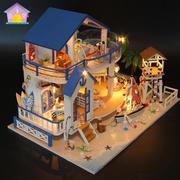diy小屋手工房子模型别墅拼装礼物制作建筑创意蓝海传说甜言蜜语