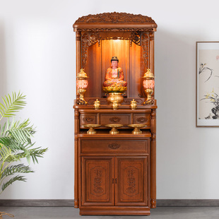 佛龛新中式立柜神龛桌现代简约家用轻奢客厅，神台柜实木小型柜财神