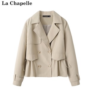 拉夏贝尔/La Chapelle小个子风衣女秋装工装短款夹克上衣外套