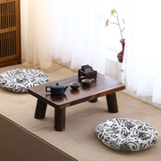 日式烧桐木飘窗桌子，小茶几简约榻榻米，矮桌子圆地桌炕几实木小方桌