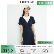 laureline洛瑞琳假两件高腰连衣裙夏季气质，高级感通勤a字裙