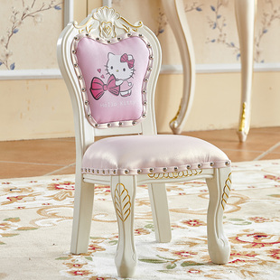 欧式儿童椅实木茶椅小椅子换鞋凳靠背椅小凳子，宝宝椅久坐整装