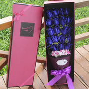 蓝色妖姬鲜花蓝玫瑰花束礼盒北京鲜花速递同城生日上海广州送订花