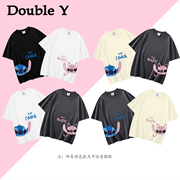 Double Y-self原创 情侣装短袖 T恤2023年小众设计 甜美高街