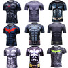 超级英雄蝙蝠侠电影服装男士紧身衣健身衣运动速干衣个性短袖t恤
