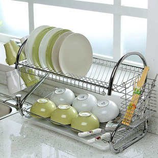 厨房收纳置物架落地多层碗碟架，台面沥水碗架橱柜碗盘用品储物神器