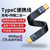 森达升PD双头Type-C全功能ctoc数据线USB4充电宝短线公对公雷电3/4适用iPhone15华为小米OPPO手机充电器线6A