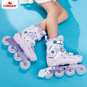 美洲狮溜冰鞋儿童轮滑鞋初学者男童女童旱冰鞋专业可调滑冰鞋