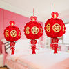 红色植绒布金喜字绣球，创意婚房婚宴，装饰布置用品结婚挂饰吊饰