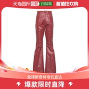 香港直邮潮奢rickowens女士rickowens红色裤子