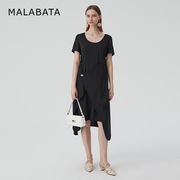 malabata连衣裙设计感小众夏季不规则，下摆高端气质ma262l307806