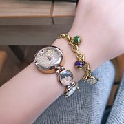 玛丽莎石英指针式，水钻时尚奢华女表防水时来运转潮流装饰手表