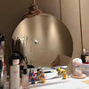 化妆镜台式桌面梳妆台镜子卧室现代简约美容镜立式化妆师专用无灯