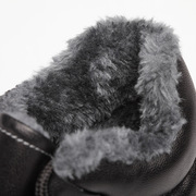 冬靴男土棉鞋东北雪地靴加绒，保暖带绒真皮，防寒室外干活工地劳保鞋