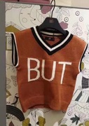韩版中小童装春男女童，宝宝字母针织马甲洋气，橘色背心坎肩