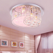 浪漫星星月亮卧室客厅，灯简约现代温馨圆形led水晶，吸顶灯智能变色