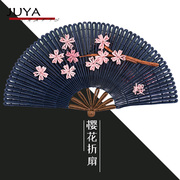 俊雅juya原创樱花折扇展架，衍纸材料包配流苏双面立体手工折纸创意