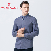 montagut梦特娇同款2024春季新商务(新商务)休闲长袖衬衫男士针织衫