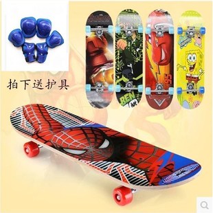 蜘蛛侠滑板车儿童3一6以上12岁小孩四轮双翘滑板，男孩大童生日礼物
