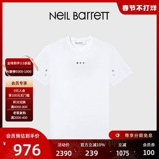 NEIL BARRETT/尼奥贝奈特2023春夏男式短袖上衣棉质T恤简单舒适