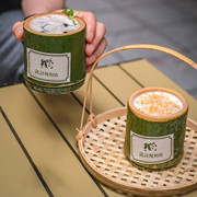 商用奶茶杯天然竹子竹制冰淇淋，甜品竹杯咖啡杯茶杯竹杯子