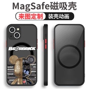 暴力熊系列苹果12promax卡通手机壳男金色iphone3pro适用于11pro max高级感magsafe磁吸xsmax防摔mini铁