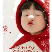 儿童新年摄影写真道具红色毛线帽影楼圣诞拍照针织百搭男女宝宝#