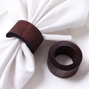 12Pack Wooden Napkin Rings Dinner复古禾木餐巾环扣西餐口布圈