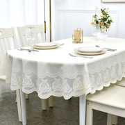 桌布餐桌布台布pvc塑料，防水防烫免洗家用欧式椭圆形客厅茶几布