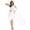 希腊女神cosplay角色扮演服长裙万圣节白色女神飘逸不规则连衣裙