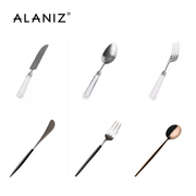 alaniz满100-50西餐叉，勺专区西餐餐具，套装不锈钢叉勺