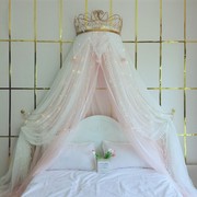 公主床幔床头纱浪漫小清新温馨防蚊蚊帐全包围家用卧室刺绣蕾丝纱