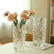 北欧玻璃花瓶摆件客厅，插花高级感餐桌家用水养鲜花玫瑰百合康乃馨