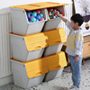 玩具收纳箱家用的翻盖家用整理箱，塑料储物箱儿童，零食斜开口收纳盒