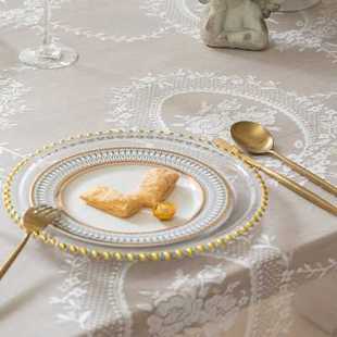 法式公主风白色蕾丝，长方形茶几桌布美式田园台布餐桌布圆桌盖布