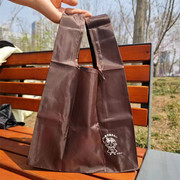 日系小号折叠购物袋手拎袋便当袋子带饭袋背心袋收纳环保袋