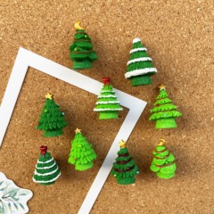 1个款式随机发圣诞树造型图钉软木板照片墙装饰毛毡板按钉