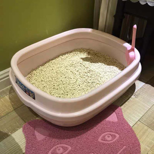 爱丽思半封闭式超大号肥猫猫砂盆猫厕所开放式特大敞开猫沙盆日本