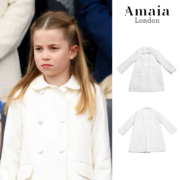 5英国amaia22秋冬女童装，宝宝公主同款淑女，翻领排扣风衣外套大衣