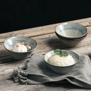 景德镇家用陶瓷碗小号喇叭斗笠碗米饭碗日式餐具复古怀旧老式碗碟