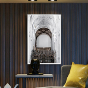 2704欧式玄关装饰画走廊竖版过道，挂画客厅餐厅壁画现代简约建筑画