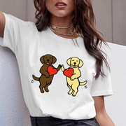 dachshund pug Tshirts夏季腊肠犬哈巴小狗女装t-shirt女短袖T恤