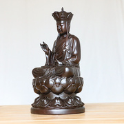 黑檀木雕地藏王菩萨佛像摆件实木质家居客厅玄关佛堂摆设红木装饰