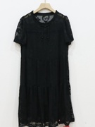 三蕊国际srx-5237时尚，气质中长款显瘦纯色蕾丝，连衣裙2024夏季女装