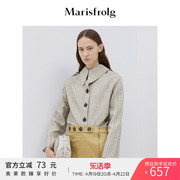 Marisfrolg/玛丝菲尔格子衬衫女装春季宽松时尚长袖上衣