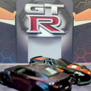 1/64GTR汽车模型场景背景板