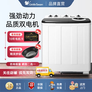 小天鹅双桶半自动洗衣机家用租房10/12公斤双电机大容量双缸老款